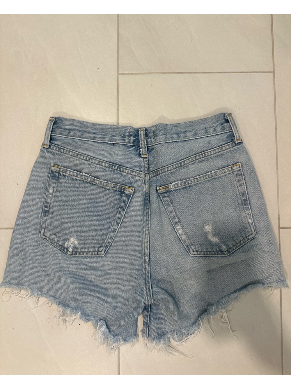 Agolde Parker Long Denim Shorts - Picture 2 of 3